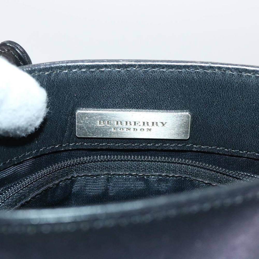 BURBERRY Shoulder Bag Leather Suede Black Auth bs7703 - Picture 10 of 16